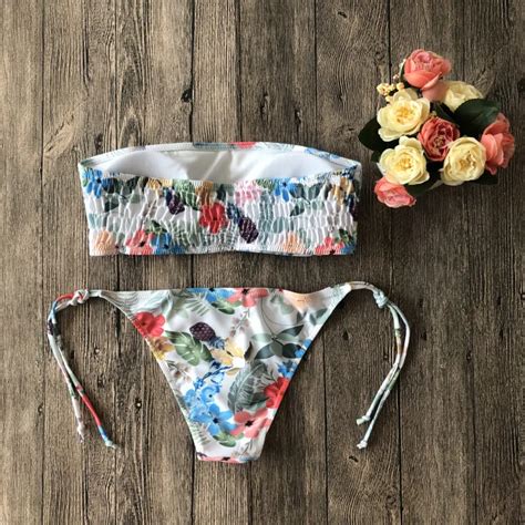 Cikini 2019 Womens Split Print Sexy Topless Bikini Buy Swimwear Sexy