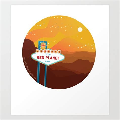 Mars Vegas Art Print By Be Kindly Society6