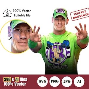 WWE John Cena SVG, Instant Download, Digital Files, Png, Psd, Ai - Etsy