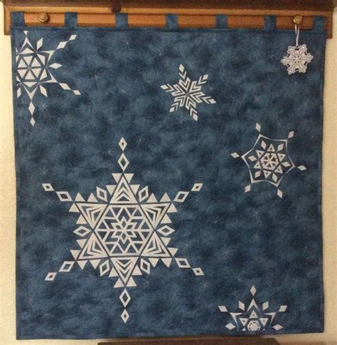 Snowflake Wall Hanging Applique Wall Hanging Wall Hanging Hanging