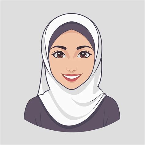 Premium Vector Hijab Girl Cartoon Illustration Vector Design