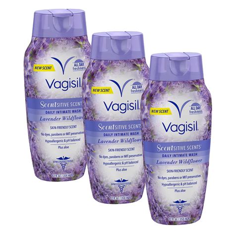 Vagisil Feminine Wash For Intimate Area Hygiene Scentsitive Scents Ph