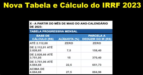 Entenda Como Ficou A Nova Tabela E C Lculo Do Irrf Dominando A