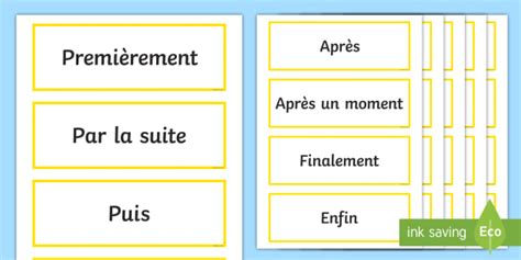 Cartes De Vocabulaire Indicateurs De Temps