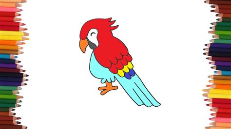 Como Dibujar Una Guacamaya Dibujos Faciles Youtube