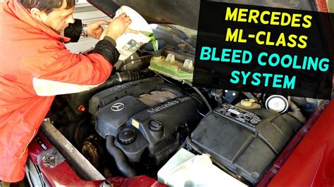 MERCEDES W163 HOW TO BLEED COOLING SYSTEM ML320 ML430 ML500 ML350 ML230