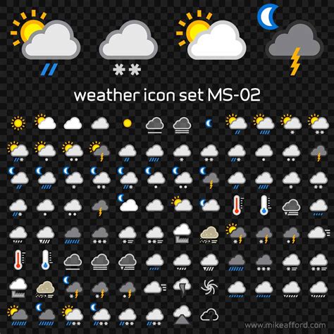 BUNDLE 2 : MS Weather Icons (complete) | Mike Afford Media