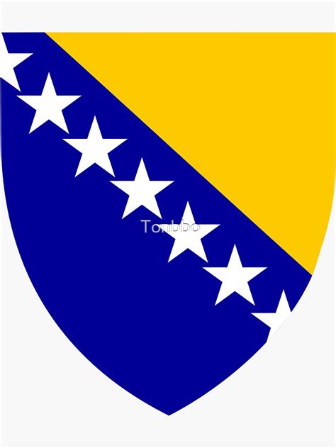 Bosnia And Herzegovina Coat Of Arms Sticker By Tonbbo Redbubble