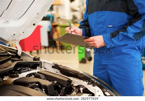 Taking Look Under Hood Closeup Man Stock Photo 282977639 Shutterstock