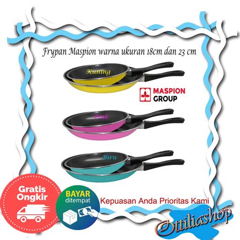 Jual FRYPAN WARNA WAJAN ANTI LENGKET TEFLON MASPION FRYPAN SET MASPION