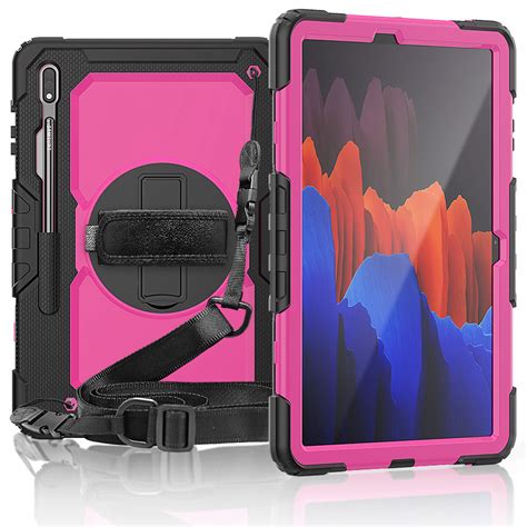 Dteck Case For Samsung Galaxy Tab S7 Fe 2021 124 Inch Sm T730t736bshockproof Rubber 3 Layer