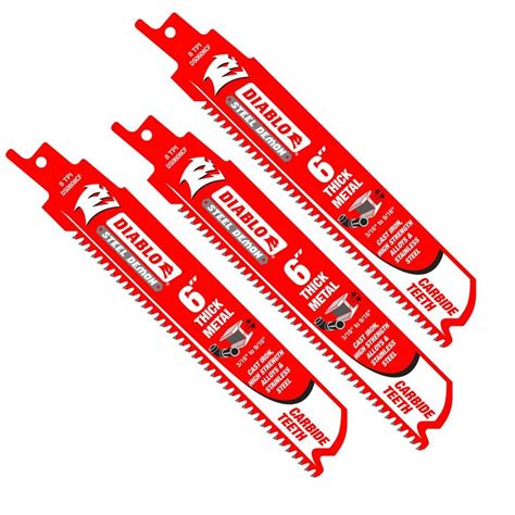 Diablo In Tpi Steel Demon Carbide Reciprocating Saw Blades For