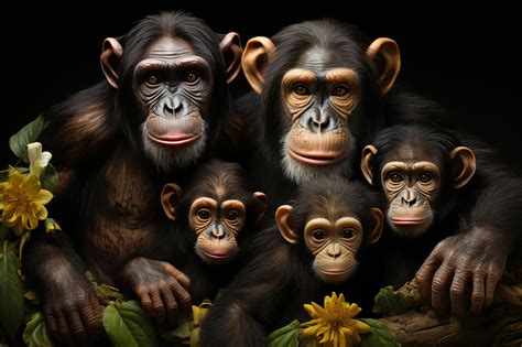 Chimpanzee Family Portrait on Behance