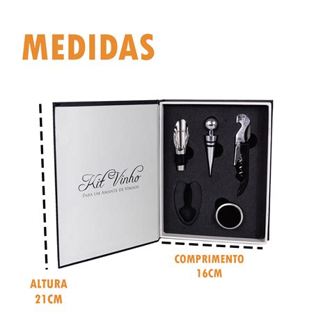 Kit Vinho Pe As Abridor Saca Rolhas Tampa Dosador Em Formato De Livro