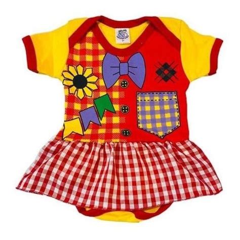 Body Festa Junina Julhina Caipirinha Bebe Infantil Feminino Bandeirinha