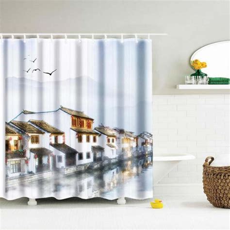 Spxubz Boho Shower Curtain Abstract Bathtub Curtain With Hooks Shower