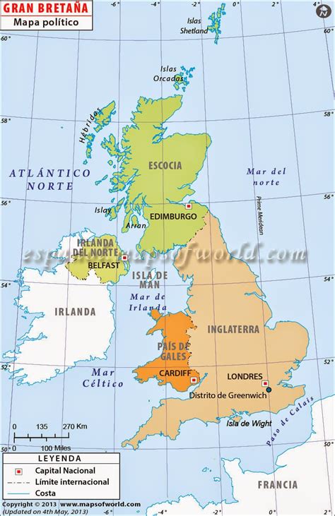 Inglesruperto Mapa De Las Islas Británicas