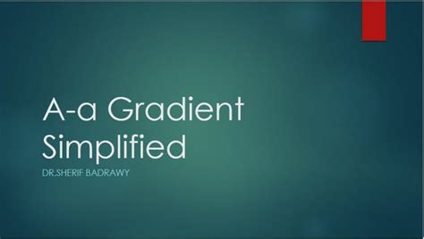 A-a Gradient simplified