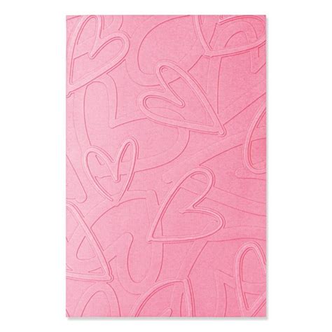 Sizzix D Impresslits Mini Embossing Folder Floral Heart By Kath Bre