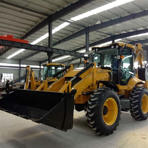 Ton Compact Backhoe Loader With X Four Wheel Steering System And