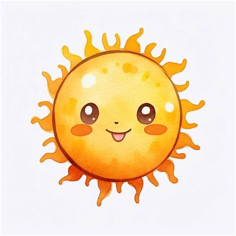 Hay Un Sol De Dibujos Animados Con Una Cara Dibujada En L Ai