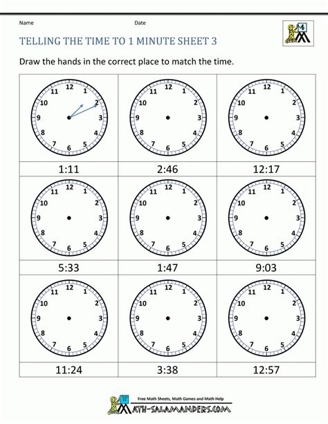 Elapsed Time On A Clock Worksheet 3rd Grade