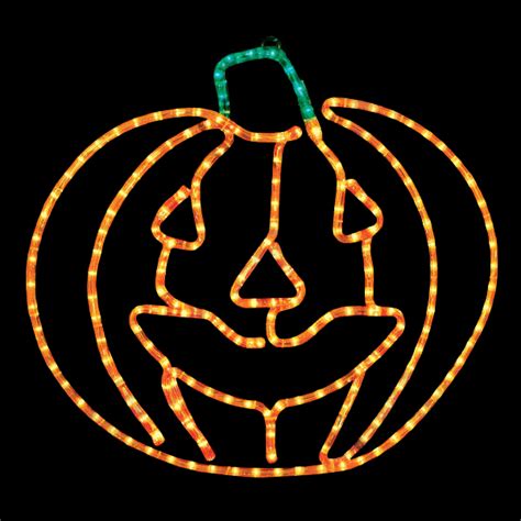 LED Halloween Rope Lights Jack O Lantern Pumpkin Outdoor Decoration Window Art - Halloween