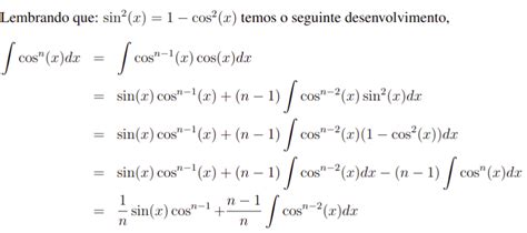 Integrais Trigonom Tricas Recursivas Parte Blog