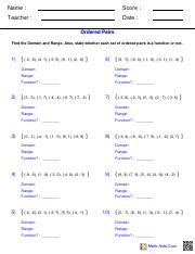 Discover Domain Range Functions In Ordered Pairs Course Hero
