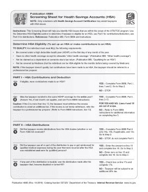 Fillable Online Irs Publication 4885 Rev 10 2016 Screening Sheet