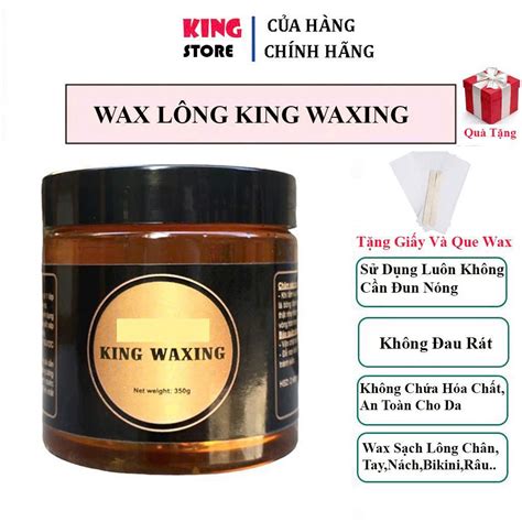 Sáp Wax Lông King Waxing Wax Sạch Lông Chân Tay Bikini Không Đau Rát Tặng Tờ Giấy Và