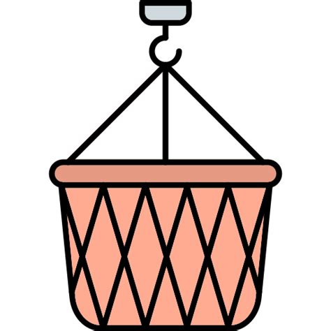 Hanging Basket Generic Thin Outline Color Icon