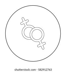 Female Icon Women Sex Signwhite Button Stock Vector Royalty Free Shutterstock