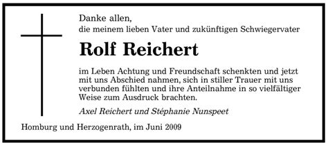 Traueranzeigen Von Rolf Reichert Saarbruecker Zeitung Trauer De