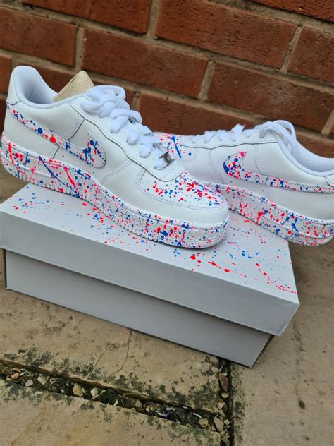 Custom Air Force 1 Paint Splatter Different Colours Etsy