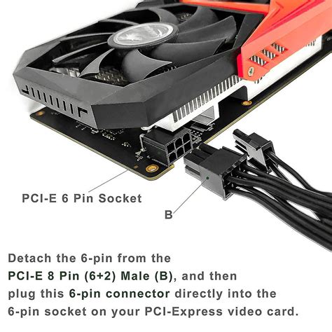 Adapter Board Strømledning Pci 8pin Mand Til Dobbelt 8 6 2 Pin Mand