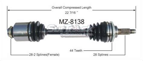 Buy Surtrack Perf Axles Mz 8138 Cv Half Shaft Assembly New Cv Axle Shaft In Danbury Connecticut