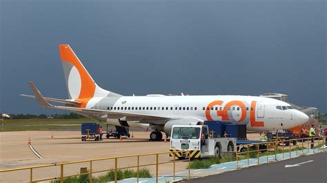 Pushback táxi e decolagem de um Boeing 737 700 da Gol PR GEA PPB CGH