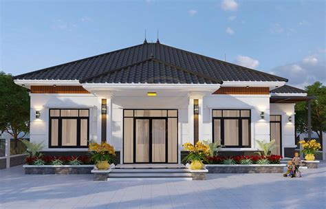 Điểm danh 20 bản vẽ nhà cấp 4 chữ u 5 phòng ngủ hot nhất 2022