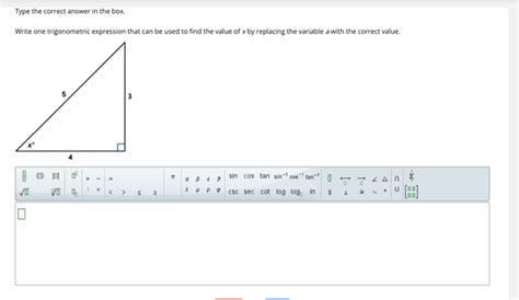 Solved Type The Correct Answer In The Box Write One Trigon Algebra