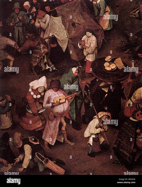 Pieter Bruegel l ancien Le combat de Carnaval et Carême détail