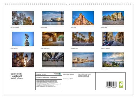 Barcelona Hauptstadt Kataloniens Hochwertiger Premium Wandkalender