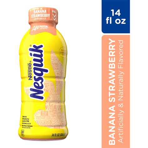 Nesquik Banana Strawberry Flavored Lowfat Milk Ready To Drink