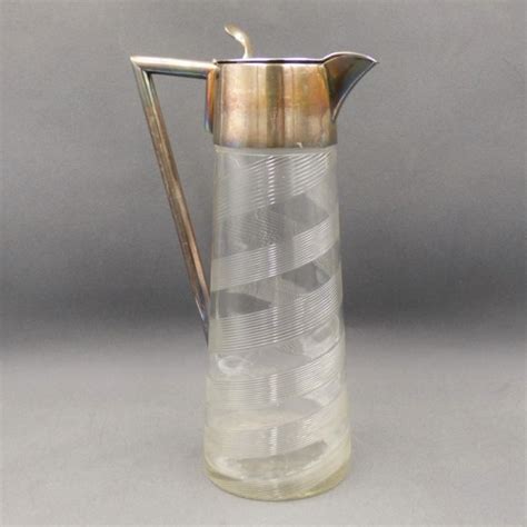 Art Deco Karaffe Versilbert Aus Glas