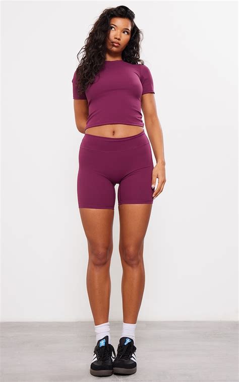 Plum Sculpt High Waist Gym Shorts Activewear Prettylittlething Usa