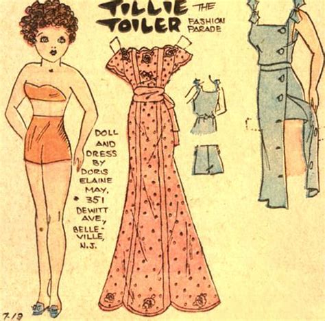 Tillie The Toiler Fashion Parade 7 19 Paper Dolls Newspaper Paper