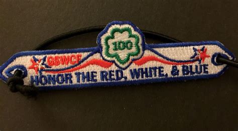 Girl Scouts 100th National Commemorative Patch Bracelet Gswcf Council