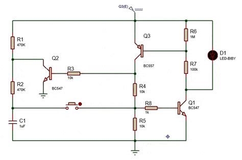 One Button Push On Push Off Switch Circuit