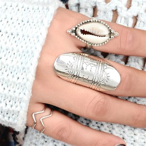 Long Statement Ring 925 Sterling Silver Ring Boho Rings For Etsy