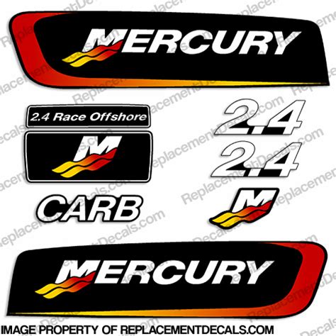 Mercury Promax Racing Reproduction Outboard Decal Kit 2 5 Boat Body